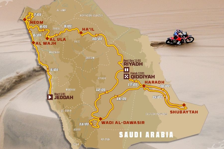 2020 Dakar Rally route
