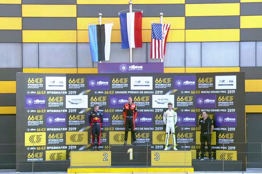 2019 Formula 3 Macau Grand Prix podium