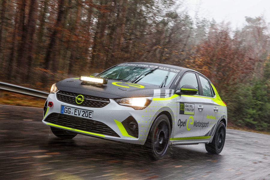 Opel Corsa-e Rally during test