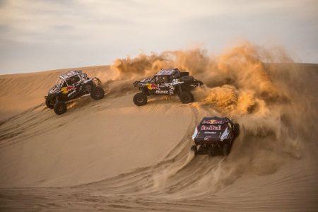 Red Bull Off-Road Junior Team members Seth Quintero, Mitch Guthrie, and Blade Hildebrand