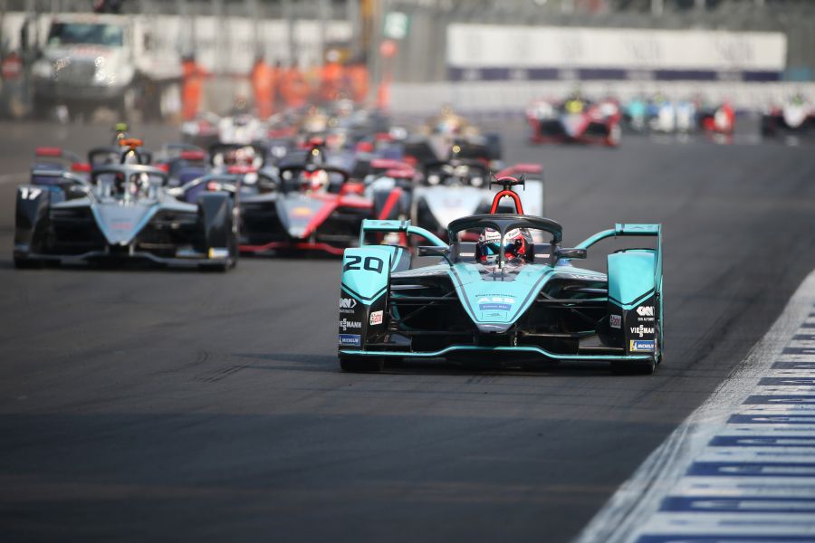 Mexico City ePrix, Mitch Evans in the #20 Jaguar