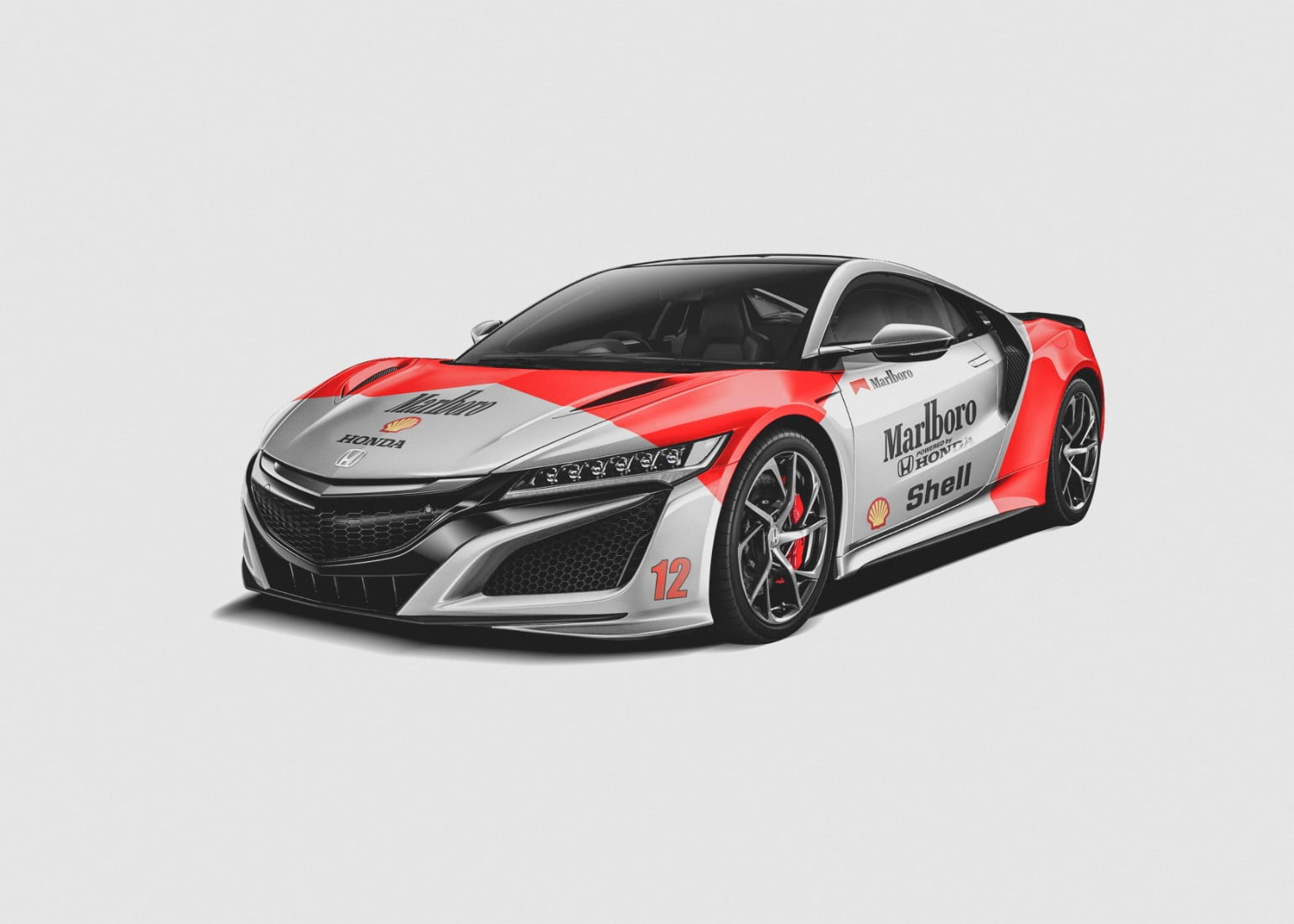 Ayrton Senna's McLaren Honda MP4/4 Livery (1988) on Honda NSX (2020)