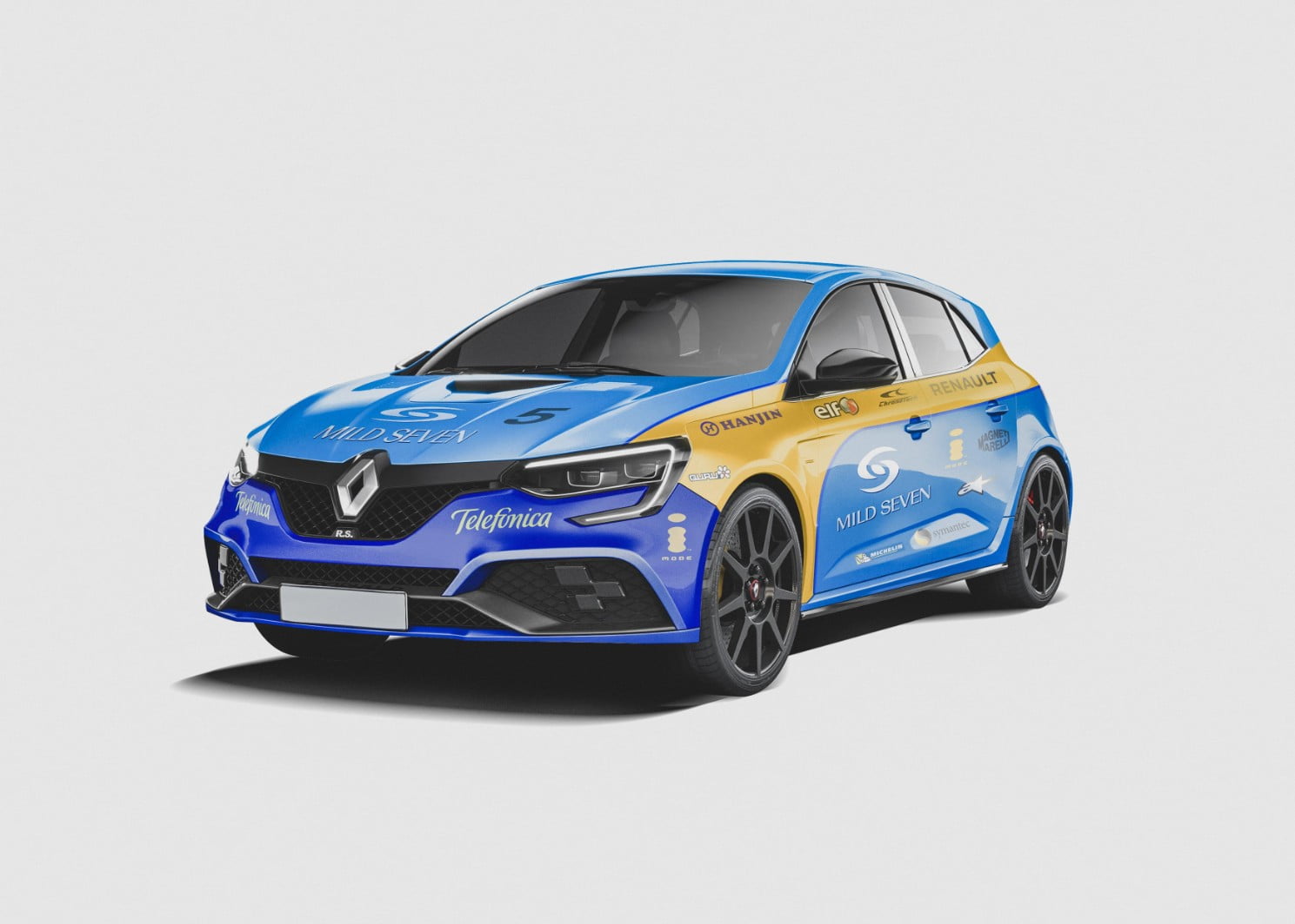 Fernando Alonso’s Renault R25 Livery (2005) on Renault Megane Hatch R.S. Trophy-R (2020)