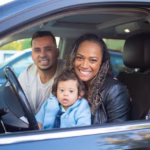 family in a car